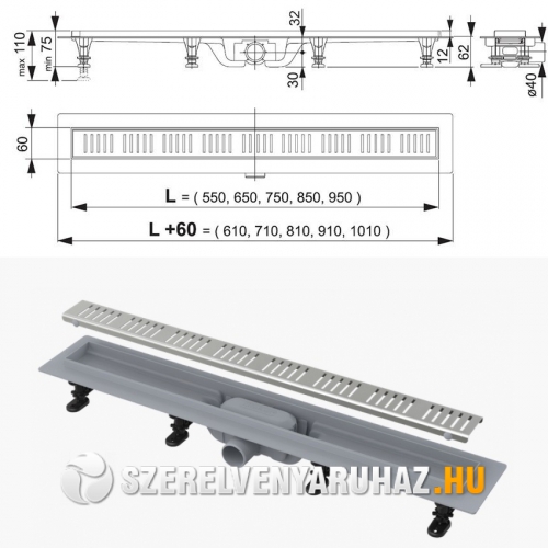 Alcaplast APZ10 zuhanyfolyoka 550M - szerelvenyaruhaz.hu - online webaruhaz
