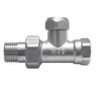 Mofém radiátorszelep, visszatérő egyenes, 3/4 ", RVR-N 20