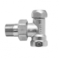 Mofém radiátorszelep, visszatérő sarok, 3/4", RVV-N 20 