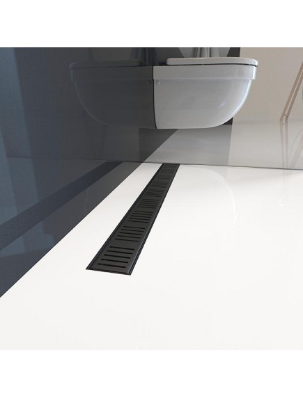 Alcadrain APZ10BLACK matt-fekete zuhanyfolyóka 550mm