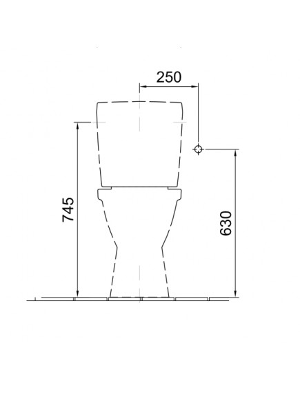 Alföldi Saval 2.0 alsó kifolyású mélyöblítésű monoblokkos WC csésze