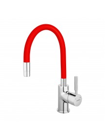 Ferro Zumba egykaros mosogató csaptelep elasztikus piros kifolyócsővel BZA4R