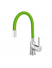 Ferro Zumba egykaros mosogató csaptelep elasztikus zöld kifolyócsővel BZA4G