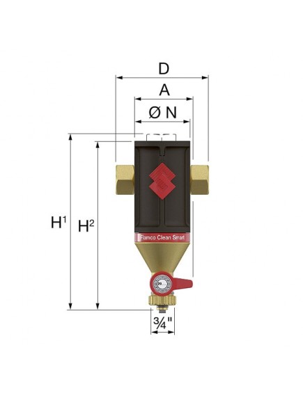 Flamco Clean Smart 3/4" mágneses iszapleválasztó 30021