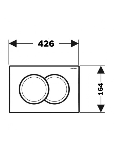 Geberit Delta01 működtető nyomólap matt króm színben