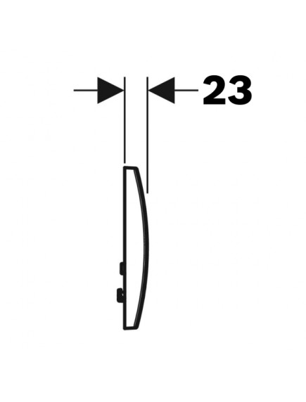 Geberit Delta01 működtető nyomólap matt króm színben