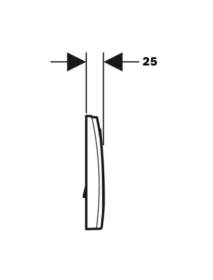 Geberit Delta15 működtető nyomólap fényes króm színben