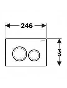 Geberit Delta20 működtető nyomólap fényes króm színben