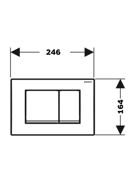 Geberit Delta30 működtető nyomólap matt króm színben
