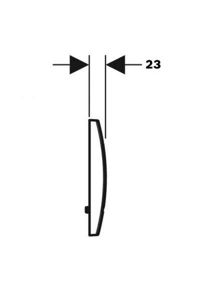 Geberit Delta30 működtető nyomólap matt króm színben