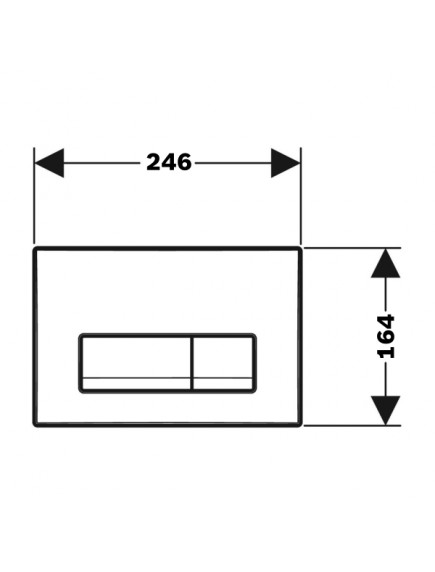 Geberit Delta50 működtető nyomólap matt króm színben