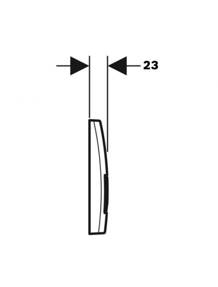 Geberit Delta50 működtető nyomólap matt króm színben