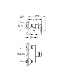 Grohe Bauedge zuhany csaptelep