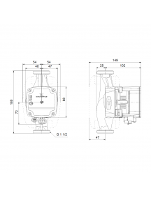 Grundfos Alpha1 L 25 – 60 elektronikusan szabályzott nagyhatásfokú keringető fűtési rendszer szivattyú 99160584