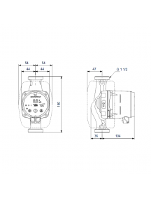 Grundfos Alpha2 25 – 80 elektronikusan szabályzott nagyhatásfokú keringető fűtési rendszer szivattyú 99411178