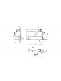 Grundfos Sololift2 WC-3 kompakt, beépítésre kész automata átemelő berendezés, integrált, erőteljes vágórendszerrel