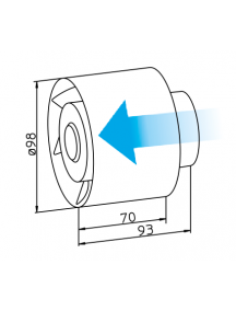 Helios REW 90K csőventilátor 105 m³ / óra 15 W Ø93 mm