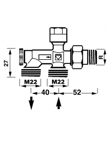 Herz TS-90 termosztatikus radiátor szelep légtelenítővel ø15 mm 1/2" 1 7728 92