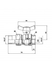 Herz Modul golyóscsap 1/2" KB hollandi 1 2211 11