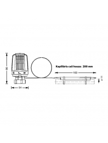 Herz kapilláris termosztatikus fej M28 x 1,5 1 7420 06