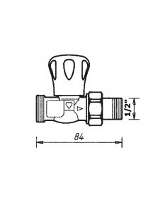 Herz RL-1 egyenes visszatérő radiátor szelep KM 1/2" 1 3733 11