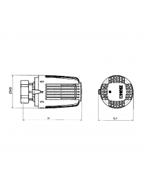 Herz TS-90 egyenes termosztatikus radiátorszelep 3/8" BM 1 7723 90