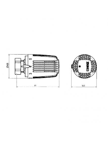 Herz termosztatikus fej M28 x 1,5 1 7260 06