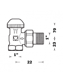 Herz TS-90 sarok termosztatikus radiátorszelep 1" BM 1 7724 93