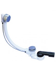 HL 555N Fürdőkád le- és túlfolyó 6/4", gömbcsuklós DN40/50 szifonnal, bowdenes szelepemelővel