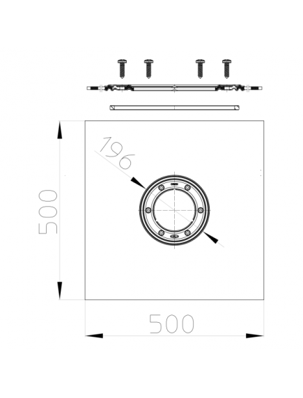 HL 83.H szigetelő készlet d 400mm bitumenlemezzel