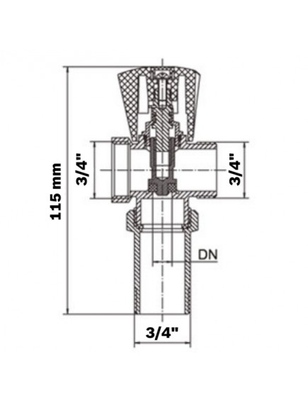 Melscher mosógépcsap fali csaptelepekhez 3/4" AV7328