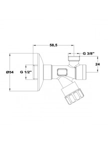 Mofém sarokszelep szűrővel 1/2" - 3/8" - 163-0010-10