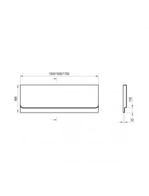 Ravak Chrome akril fürdőkád 1500 x 700 - C721000000