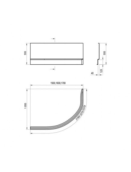 Ravak Rosa II aszimmetrikus jobbos akril fürdőkád 1500 x 1050 - CJ21000000