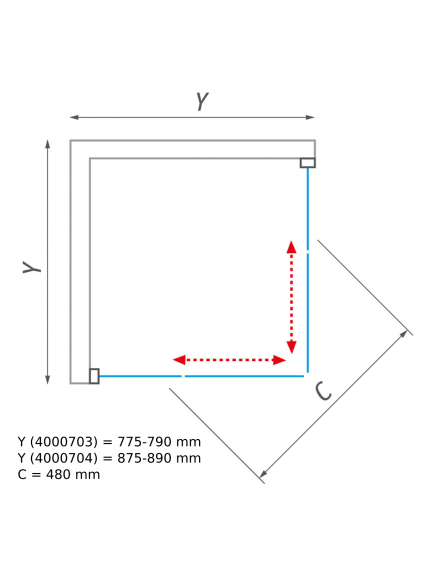 Roltechnik OBS2 80 cm-es zuhanykabin