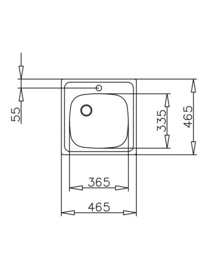 Teka Easy rozsdamentes mosogatótálca E 50 1C 465 x 465 CN