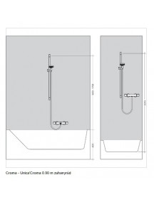 Hansgrohe Unica'Croma 0.90 m zuhanyrúd