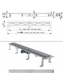 Alcaplast APZ8 zuhanyfolyóka 850M