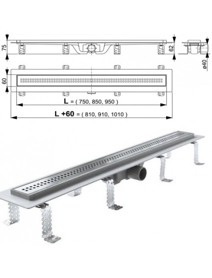 Alcaplast APZ9 zuhanyfolyóka 850M