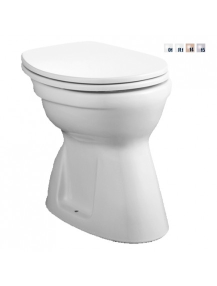Alföldi WC csésze bázis 4037 01 R1, easyplus bevonattal, alsó kifolyású, lapos öblítéssel