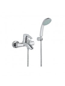 Grohe Eurostyle kád csaptelep, Tempesta Duo zuhanyszettel, króm