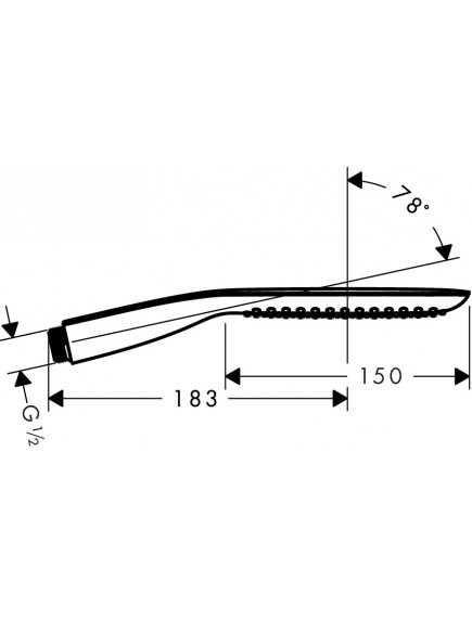 Hansgrohe Pura Vida 1Jet hengeres kézizuhany