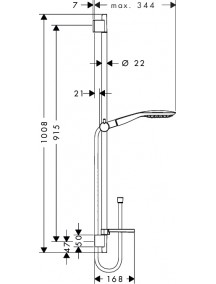 Hansgrohe Raindance Select E 150 3jet kézizuhany szett (90 cm es zuhanyruddal)