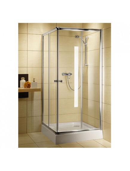 Radaway Classic C900 zuhanykabin 900x900x1850 mm, fehér profillal, átlátszó üveggel 30050-04-01