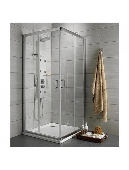 Radaway Premium Plus D zuhanykabin - 1000x800x1900 mm, króm profillal, átlátszó üveggel