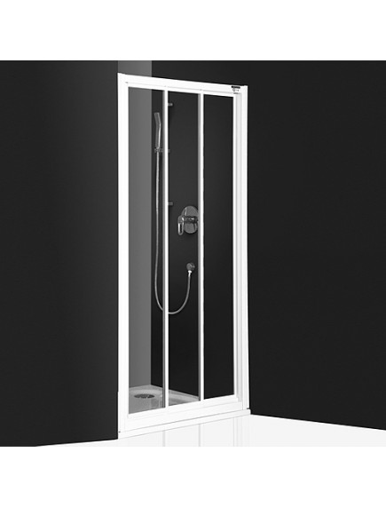 Roltechnik PD3N/1000 zuhanykabin, transparent üveggel, 950-1005mm, magasság 1,85m, ezüst profillal