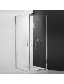 Roltechnik TR1/900 silver zuhanykabin, transparent üveggel, 870-890mm, magasság 2m, ezüst profillal