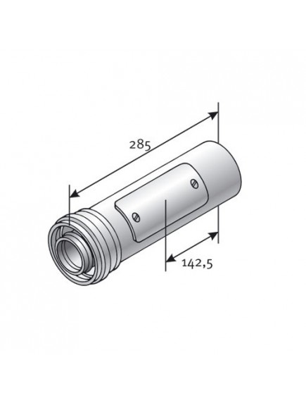 Tricox ellenőrző egyenes idom, 125/80mm