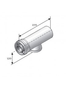 Tricox ellenőrző egyenes idom, kondenzációs l = 270mm